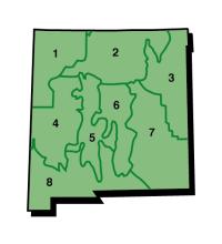Image of climate divisions in New Mexico
